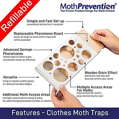 Powerful Clothes Moth Traps - 3 pack - Odorless and Non-Toxic