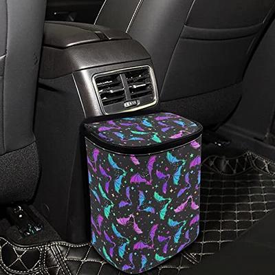 AUSZUOI Car Trash Can,Collapsible Portable Leather Auto Garbage Bag,Large Capacity Trashcan Storage Bag,Multipurpose Car Organizer Hanging Trash