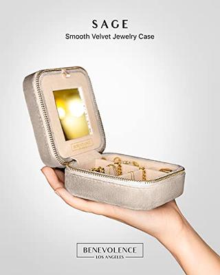 Plush Velvet Travel Jewelry Organizer Box | Travel Jewelry Case Jewelry  Boxes for Women | Jewelry Travel Organizer, Jewelry Travel Case for Women 