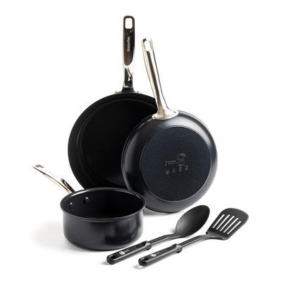 All-Clad HA1 Hard Anodized Nonstick Cookware Set 8 Piece Induction Pots and  Pans Black - Yahoo Shopping