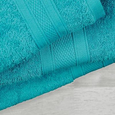 6 Piece Towel Set, 2 Teal Bath Towels, 2 Teal Hand Towels, 2 Teal wash  Cloth, Cotton Towels for Bathroom, Luxury Soft and Absorbent Bathroom Towels,  Blue Teal Towel Sets