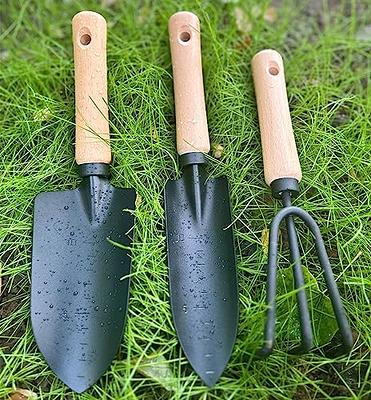 Small Garden Trowel Rake Wood Handle Hand Shovel Gardening Tools