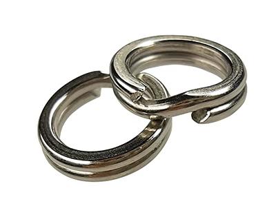 Fishing Split Rings,50 Pack 304 Stainless Steel Double Flat Ring