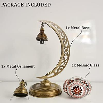 Turkish Moon Desk Lamp, Turkish Bedside Lamp, Moroccan Mosaic