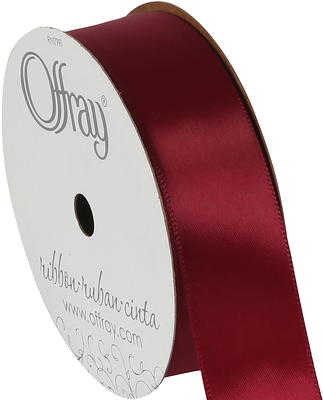 Offray Ribbon, Navy 5/8 inch Grosgrain Polyester Ribbon, 18 feet