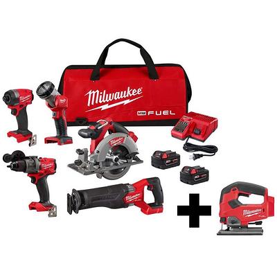 Milwaukee M12 12-Volt Lithium-Ion Cordless Combo Kit (5-Tool) with Two 1.5  Ah Batteries, Charger and Tool Bag