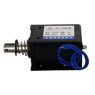  New Lon0167 5Kg Force DC 12V 8A Push Type Linear Solenoid  Electromagnet 20mm Stroke(5Kg- DC 12V 8A Push-Typ Linearmagnet Elektromagnet  20mm Hub : Industrial & Scientific