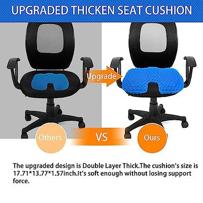 Gel Seat Cushion Double Pressure Relief with Non-Slip Cover