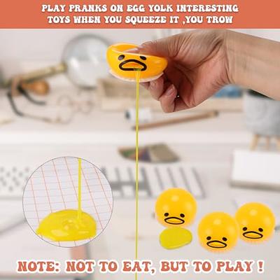 Funny Stress Ball Toy, Vomiting Sucking Lazy Egg Yolk, Cute Yellow