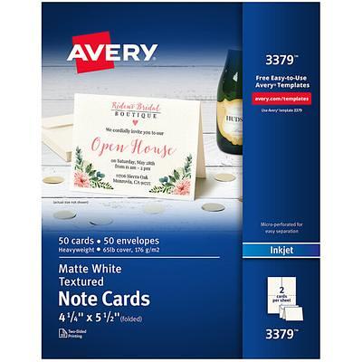 Avery Printable Greeting Cards, Quarter-Fold, 4.25 x 5.5, Matte