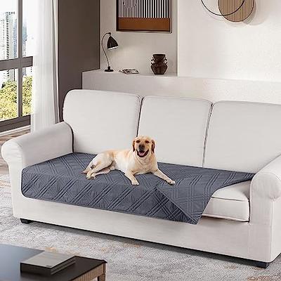 U-NICE HOME Large Sofa Cover Reversible Couch Cover for Dogs with Elastic  Straps