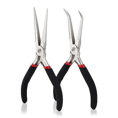 Bent Nose Pliers Jewelry Making Carbon Steel Hand Tools Black 5