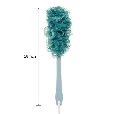 Soft Long Handle Bath Brush Mesh Sponge Back Scrubber Body Wash