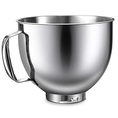 KitchenAid 4.5-Quart Stainless Steel Bowl w/Handle + Flex Edge Beater |  Fits 4.5-Quart & 5-Quart KitchenAid Tilt-Head Stand Mixers