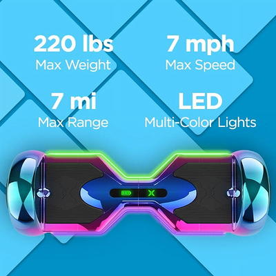 Hover 1 Eclipse Hoverboard for Teens LED Headlights Bluetooth