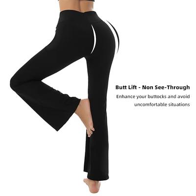 Buy BOOVET Women's Flare Yoga Pants with Pockets Crossover High Waisted  Bootcut Flare Yoga Leggings Tummy Control Workout Pants, Black, XL at  Amazon.in