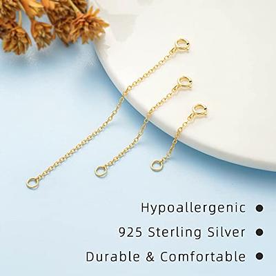 Gold Necklace Extenders 14k Gold Plated Extender Chain 925 Sterling Silver Extension  Bracelet Extender Gold Chain Extenders for Necklaces 3 Pcs (1 2 3 Inch)(Gold)  - Yahoo Shopping