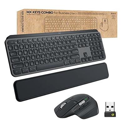Logitech Mx Keys S Wireless Keyboard (Gray) w/Mac Mouse Bundle