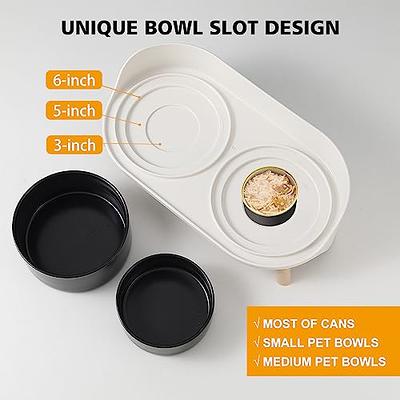 Cat Food Water Bowl Set - Raised Cat Bowls with Non Slip Stand - Elevated  Puppy Bowls for