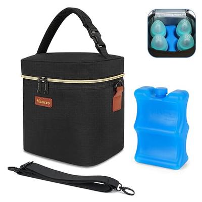 BABEYER Breast Milk Cooler Bag with Ice Pack Fits 4 Baby Bottles Up to 9  Ounce, Baby Bottle Bag Great for Nursing Mom Daycare, Strap - Yahoo Shopping