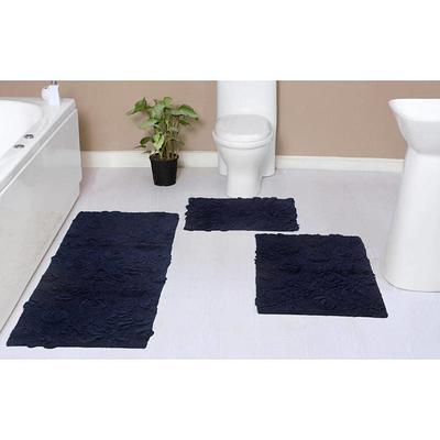 Home Weavers Inc Set of 4 Waterford Collection Yellow Cotton Tufted Bath Rug Set - Home Weavers