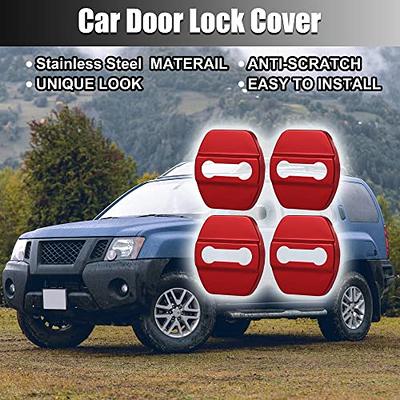 Carbon Fiber Car Door Lock Protective Cover Trim 4x For Toyota
