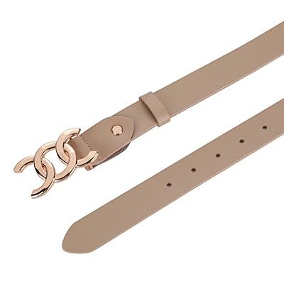 WHIPPY Women Leather Belt with Double Ring Buckle, Plus Size Waist Belt for  Jeans Dress