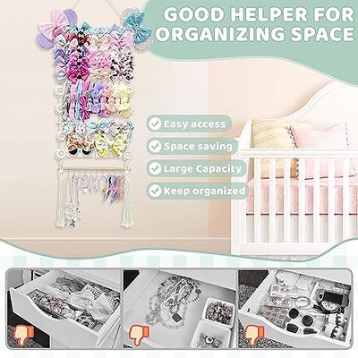 Bow Holder for Girls Hair Bows, Baby Headband Organizer Clips