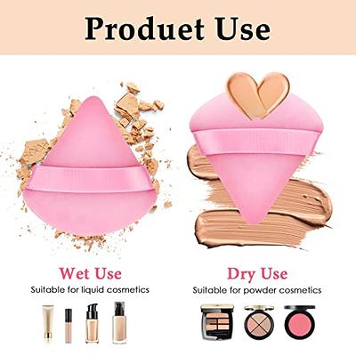  AMMON 12PCS Powder Puff, Triangle Soft Makeup Powder Puff,  Face Makeup Sponge Puff Velour Makeup Puff Pure Cotton Powder Puff For  Loose Mineral Powder Cosmetic Body Contouring Tools