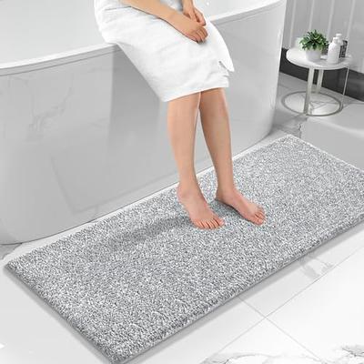 SONORO KATE Bathroom Rug 32×20, Non-Slip Bath Mat,Soft Cozy  Shaggy Thick Chenille Bath Rugs for Bathroom,Plush Rugs for Bathtubs,Water  Absorbent Rain Showers and Under The Sink (Dark Grey) : Home 