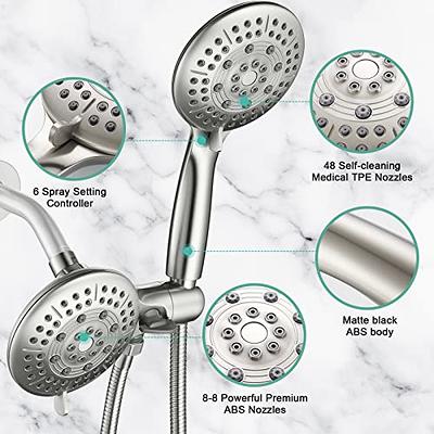 Miscool Rainfall 1-Handle 1-Spray 10 in. Square High Pressure Shower Faucet in Brushed Nickel (Valve Included)