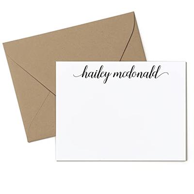 Personalized Professional FLAT CARD Stationery for Men or Women, Formal  Business Stationary Note Cards and Envelopes- PRESTIGE FLAT - Yahoo Shopping