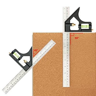 Beslands 7 inch Rafter Square and 12 inch Combination Square Tool Set,  Ruler Combo,Framing Square,Layout Tool Aluminum Alloy Metal Adjustable  Square and Carpenter Square for Woodworking and Carpentry - Yahoo Shopping
