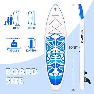  Ciays Inflatable Paddle Board with SUP Accessories of  Backpack, 1 Fins, 2 Bags, Leash, Adjustable Paddles, Waterproof Bag, and  Hand Pump, 10'5x30''x6'' Stand Up Paddleboard : Sports & Outdoors