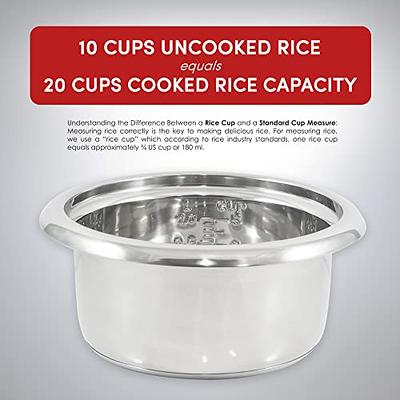 Elite Gourmet ERC2010B# Electric 10 Cup Rice Cooker with 304