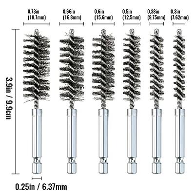 6 Pcs Stainless Steel Bore Brush with 1/4 Hex Shank Twisted Wire Bore  Brushes with Different Sizes, Bristles Wire Brush Bore Cleaning Brush Set  for Rust, Cleaning Tubes (8, 10, 12, 15, 17, 19mm) - Yahoo Shopping