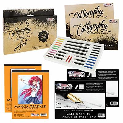  Hillento Comic Dip Pen Set, 4 Wooden Pen Handler Artist  Cartoon Pen Set Calligraphy Dip Pens With 8 Nibs - Great for Manga/Comic/Calligraphy/Word  Art/Pen-and-Ink Drawing : Arts, Crafts & Sewing