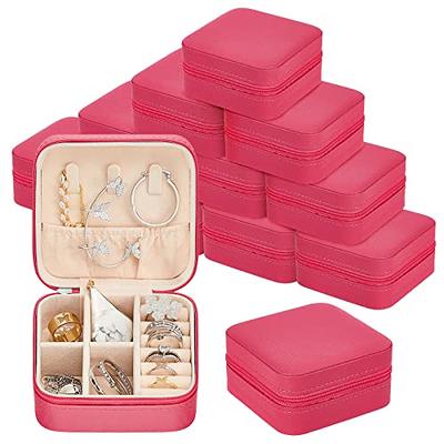  6 Pcs Travel Jewelry Case Jewelry Travel Organizer Small  Jewelry Box Bridesmaid Gift Boxes Mini Storage Organizer Storage Box (Rosy)  : Clothing, Shoes & Jewelry