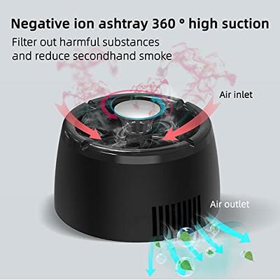 Smokeless Ashtray with Air Purifier, 2-in-1 Air Purifier, Portable  Smokeless Ashtray with Air Purifier Indoor, Indoor for Home, Car (White)