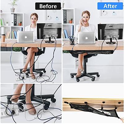 Under-Desk Mesh Cable Management