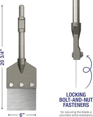 Heavy-Duty Floor Scraper System Chisel - Commercial Tile, Thinset