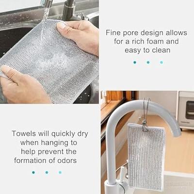Wire Miracle Cleaning Cloths, Multipurpose Wire Miracle Cleaning Cloths,  Wire Dishwashing Rag, Magnifying Wire Dishwashing Rag, Multipurpose Wire