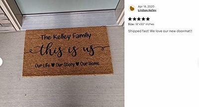 Personalized Custom Last Name Doormat Personalized Welcome 