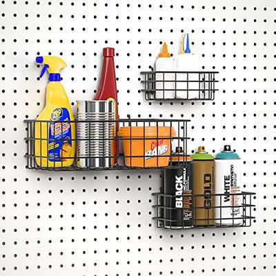 Peg Board Hook Set - 4 x 1/4 Peg Board Hooks Shelf Hanger Kit Garage  Storage Hanging Set - Pegboard Accessories Pegboard Hooks Peg Board  Attachments