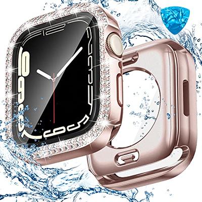 3-Pack Goton Bling Case for Samsung Galaxy Watch 6 Screen Protector 40mm,  Tempered Glass Glitter Diamond Bumper Face Cover for Galaxy Watch 6