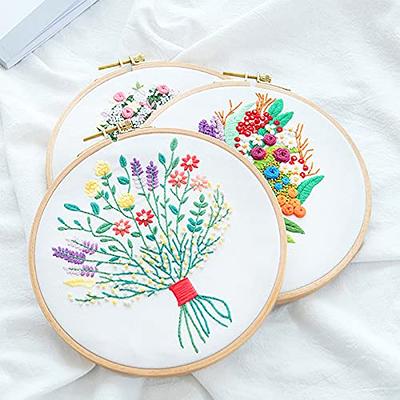 Punch Needle Kit, Embroidery Kits Includes Adjustable Rug Yarn Punch Needle  Wooden Handle Embroider