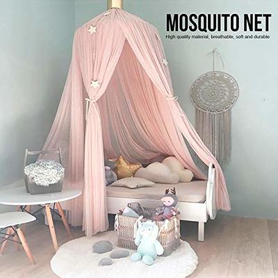 Bed Canopy for Girls, Round Dome Princess Canopies Netting Soft