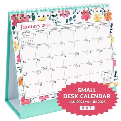 Colorful Large Desk Calendar 2024-2025 - Desk Calender 2024 Monthly,  Desktop