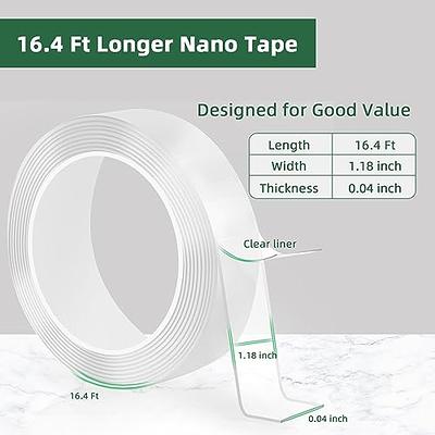 DORALEAF Nano Tape,16.4FT Double Sided Adhesive Tape Heavy Duty Strong  Sticky Mounting Tape,Command Strips Clear Tape,Washable for Hanging Picture, Poster,Carpet,Photo - Yahoo Shopping