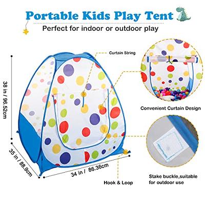 Kiddey Children's Play Tent with Tunnel (3-Piece Set) – Indoor/Outdoor  Playhouse for Boys and Girls – Lightweight, Easy to Setup (Balls Not  Included)